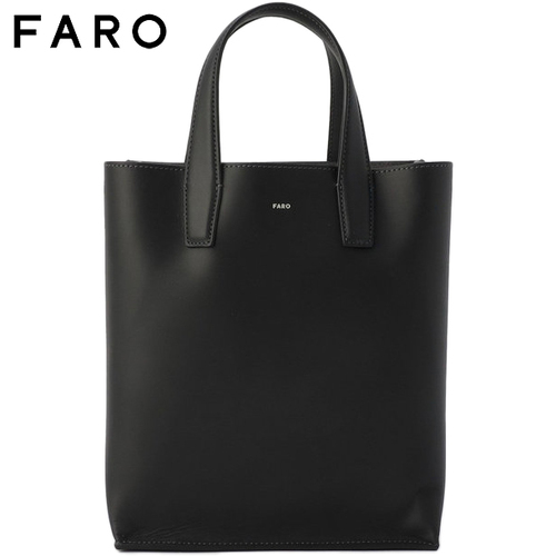 FARO ブラック レザー トート Calma Tote TalI Nero FARO（ファーロ）スムースレザートートバッグ Calma Tote Tall