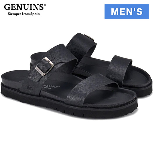 ジェニュインズ GENUINS メンズ サンダル ウィットビー BLK G105745JT WHITBY コンフォート ブラック 調節可能 バックル カジュアル シューズ アウトドア タウンユース