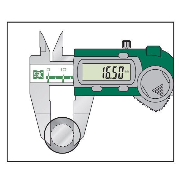 新潟精機 SK デジタルブレードノギス 薄型ジョウタイプ 150mm GDCS