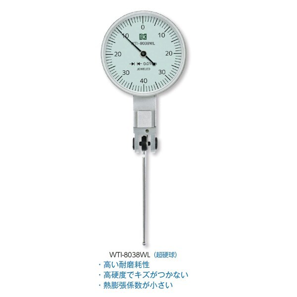 新潟精機 SK ダイヤルインジケーター 超硬球 ロング測定子 0-0.8mm 目