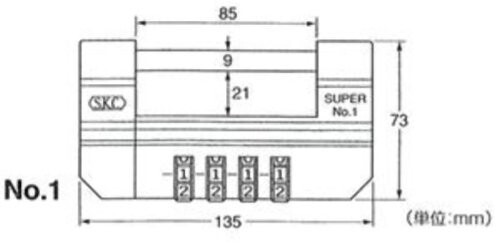 SKC スーパーロック 倉庫錠 1号の通販はau PAY マーケット - リトル