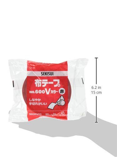 積水化学工業 積水 布テープNo.600Vカラー 赤 N60RV03 - 梱包資材