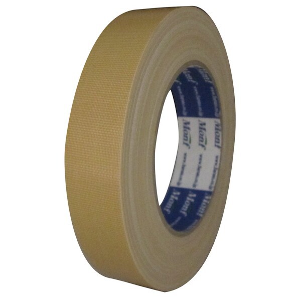 古藤工業 Monf No.801A 梱包用布粘着テープ 黄土 厚0.32mm×幅25mm×長さ