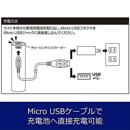 GENTOS(ジェントス) 懐中電灯 LEDライト 充電式(専用充電池/単4電池