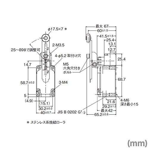 omron 2回路リミットスイッチ (正式製品型番:WLCA12-2LD-N)の通販はau