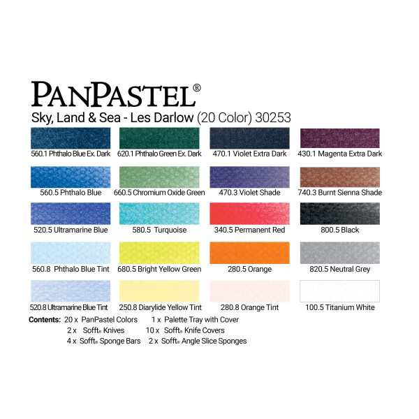 パンパステル 30253 レズ・ダーロウの風景画キット 20色セット 318457 