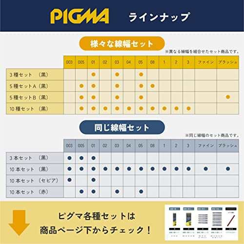 サクラクレパス 水性ペン ピグマ 0.1mm 赤 10本 ESDK01#19-10Pの通販は