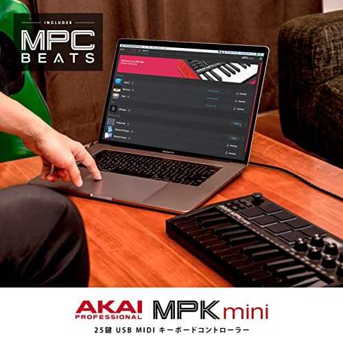 Akai Pro MIDIキーボード 25鍵USB ベロシティ対応8パッド音楽制作