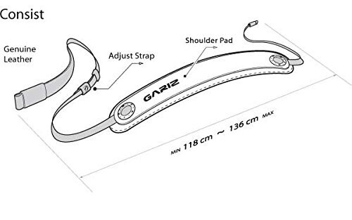 GARIZ 本革カメラネックストラップ XS-CHLSNBR2 ブラウン 【2021春夏