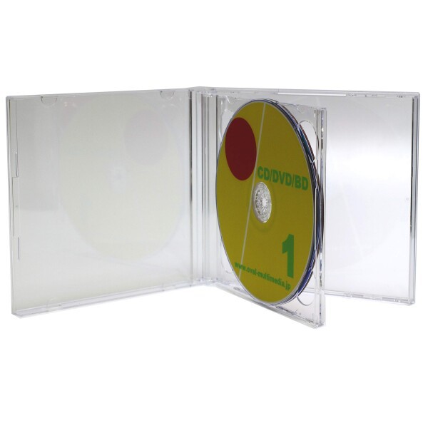 オーバルマルチメディア 日本製2D CDケース10mm厚ロゴ有2枚収納CD
