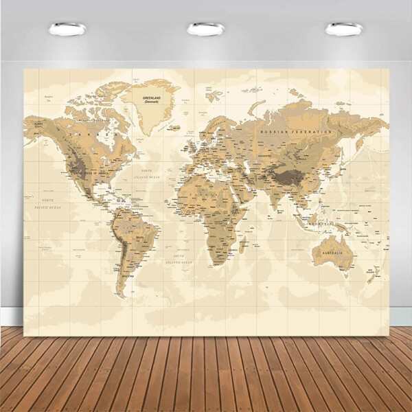 バック紙世界地図 誕生日壁紙 スタジオ撮影小道具ベビー キッズ360x250cm