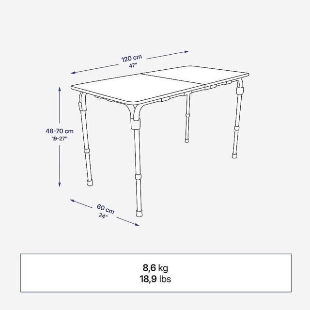 ケシュア キャンプ用品 ファミリーテーブル 折りたたみ木製テーブルBEG 8901542 BEG 送料無料