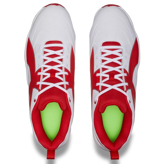 アンダーアーマー 野球 樹脂底スパイク UA Leadoff Icon Low RM 6010138 101 メンズ White / Red / Red 送料無料