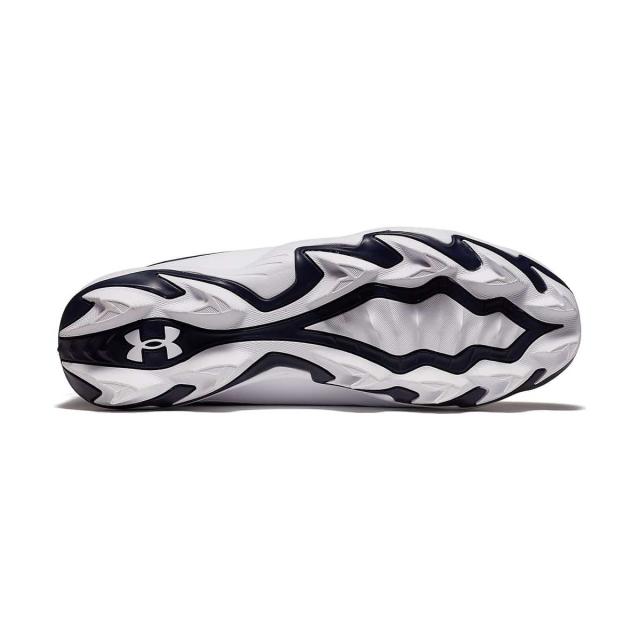 アンダーアーマー 野球 樹脂底スパイク UA Leadoff Icon Low RM 6010138 100 メンズ White / Midnight Navy / Midnight Navy 送料無料