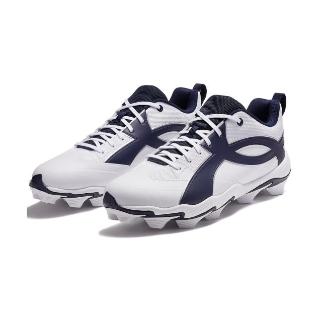 アンダーアーマー 野球 樹脂底スパイク UA Leadoff Icon Low RM 6010138 100 メンズ White / Midnight Navy / Midnight Navy 送料無料