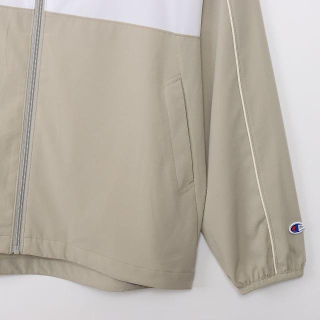 チャンピオン レディーススポーツウェア ウインドアップジャケット ZIP HOODED JACKET CW-DSC01 791 レディース グレージュ 送料無料_4
