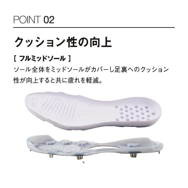 ゼット 野球 樹脂底スパイク カナグスパイク グランドジャックAC * BSR2807AC-1111 ホワイト/ホワイト 送料無料