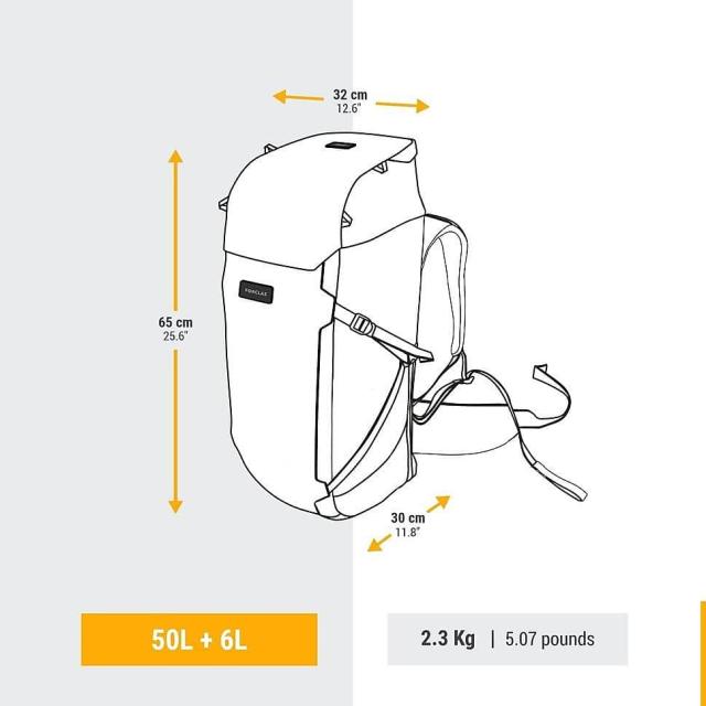 ケシュア アウトドア トラベルバック バックパック 50 L スーツケースOP 8580006 BLK 送料無料_1