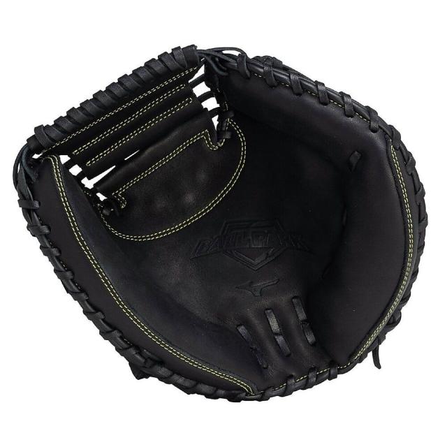 ミズノ 野球 少年軟式キャッチャーミット 小学生軟式用ボールパーク(BALL PARK)捕手用 1AJCY33700 09 ジュニア ブラック 送料無料_1