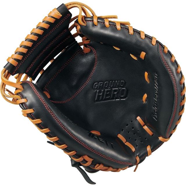 ゼット 野球 少年軟式キャッチャーミット JR ナンシキCMグランドヒーロー BJC762622-1936LH ジュニア LH ブラック/オ-クB 送料無料_1