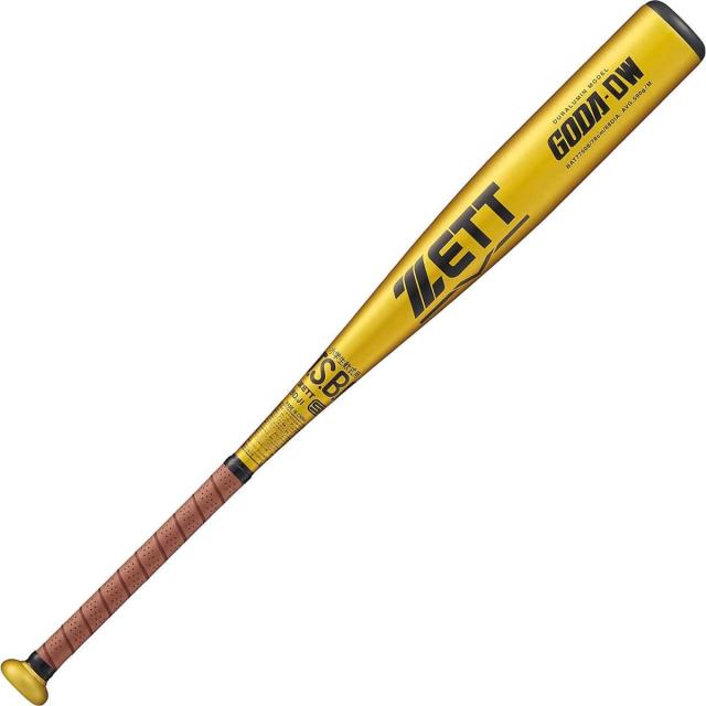 ゼット 野球 少年軟式メタルバッド JR.ナンシキアルミバット GODA-DW BAT77508-5337 ジュニア イエローG/ブラウン 送料無料