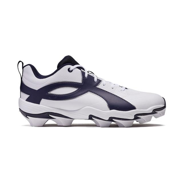 アンダーアーマー 野球 樹脂底スパイク UA Leadoff Icon Low RM 6010138 100 メンズ White / Midnight Navy / Midnight Navy 送料無料
