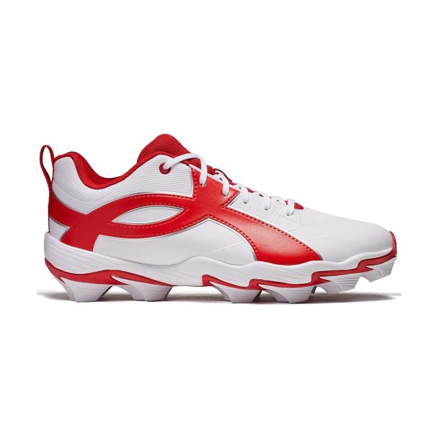 アンダーアーマー 野球 樹脂底スパイク UA Leadoff Icon Low RM 6010138 101 メンズ White / Red / Red 送料無料