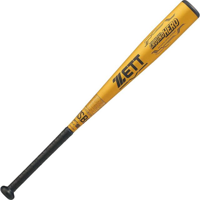 ゼット 野球 少年軟式メタルバッド JR.ナンシキアルミバット グランドヒーロー BAT74618-8200 ジュニア ゴールド 送料無料