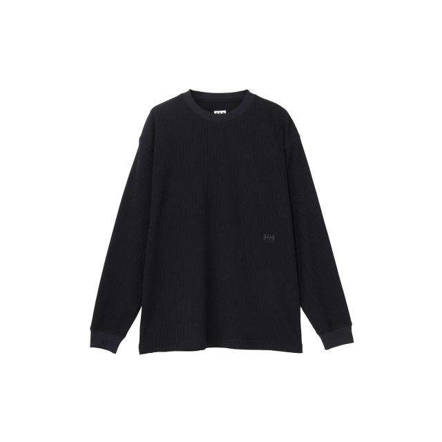 ヘリーハンセン アウトドアカジュアル 長袖Ｔシャツ L/S Dry Waffle　(L/Sドライワッフル) HO32566 K K 送料無料