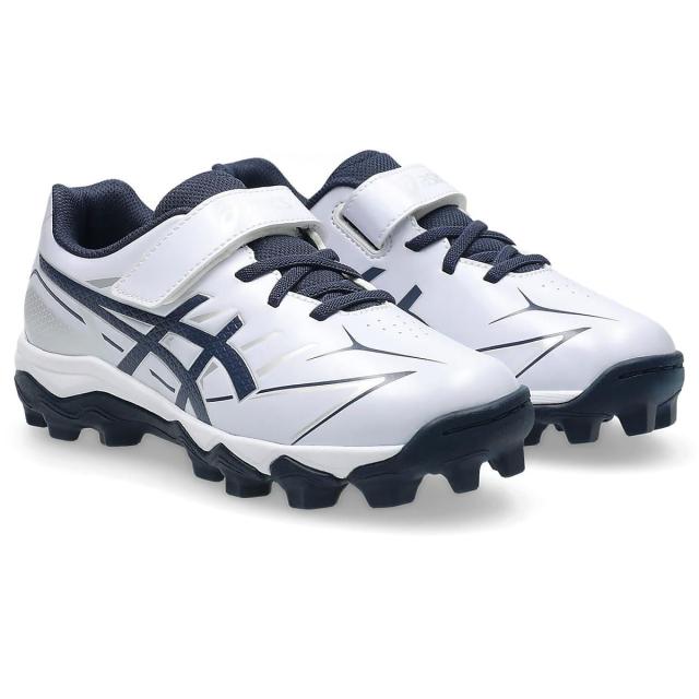 アシックス 野球 ポイントスパイク STAR SHINE S 3 1124A011.103 ジュニア WHITE/NAVY 送料無料