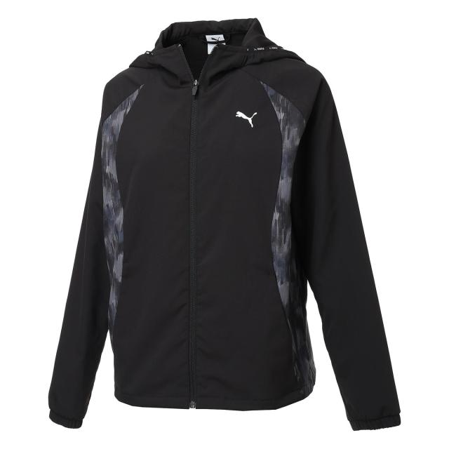 プーマ レディーススポーツウェア ウインドアップジャケット クロス AOP JKT 52889201 レディース PUMA BLACK 送料無料
