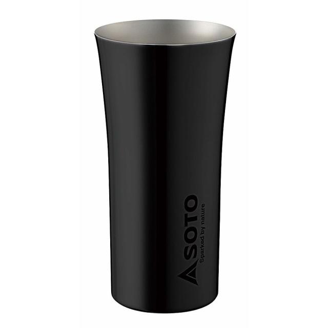 ソト キャンプ用品 テーブルウェアアクセサリー ステンレスビアタンブラー ブラック400ml　ペアギフトセット ST-BT40BKGS ブラック ...