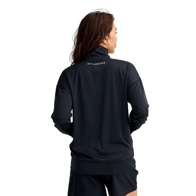 ビラボン サマー レジャー レディースラッシュガード ZIP UP STAND LOOSE RASHGUARD BG013853BLK レディース M BLK 送料無料