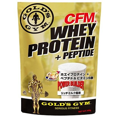 ゴールドジム サプリメント プロテイン CFMホエイプロテイン+ホエイペプチド&amp;ビタミンB リッチミルク風味 900g F3300 送料無料