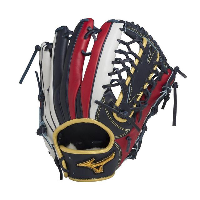 ミズノ 野球 軟式グローブ一般 軟式用ミズノプロ勝色COLLECTION　外野手用：サイズ18N 1AJGR28107 2962 18N Dブルー×レッド 送料無料