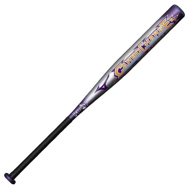 ミズノ ソフトボールバット ソフト3号ゴムボール用 カーボチャージSL(82cm/平均610g) 1CJFS32482 6703 82 パープル×シルバー 送料無料