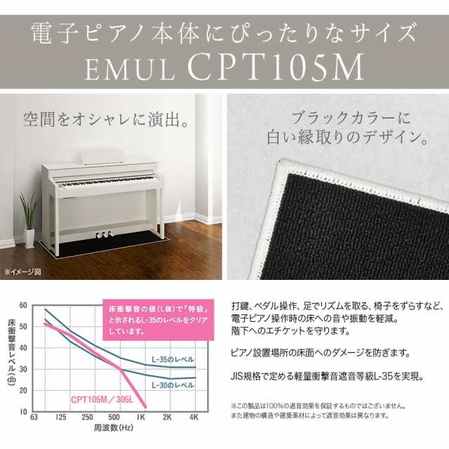 EMUL エミュール CPT105M 電子ピアノ用 防音／防振／防傷 マット