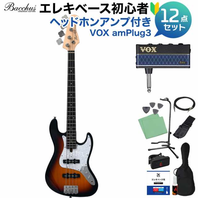 Bacchus バッカス WJB-Mini 3TS ベース 初心者12点セット 【ヘッドホン ...