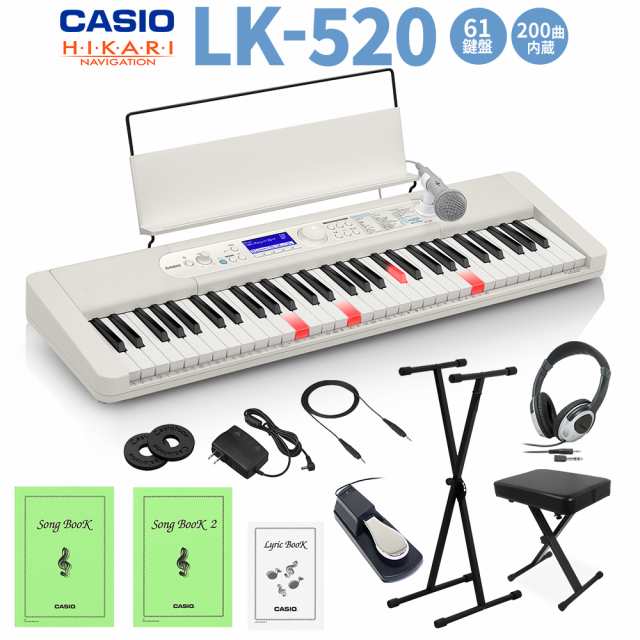 再入荷】CASIO カシオ 光ナビゲーションキーボード 61鍵盤 LK-520