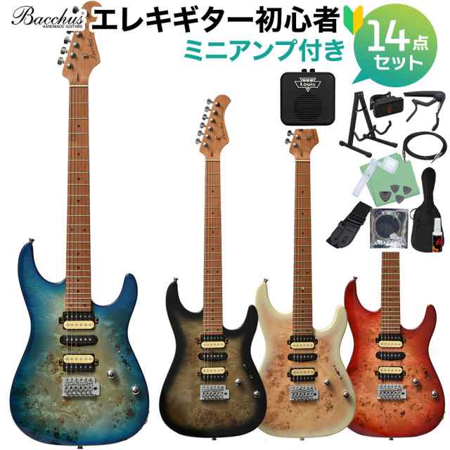 Bacchus バッカス IMPERIAL24-BP-RSM/M エレキギター初心者14点