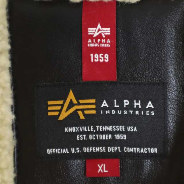 アルファインダストリーズ B3 フェイク ムートンジャケット XL ブラック ALPHA INDUSTRIES INC ボア メンズ  240125｜au PAY マーケット