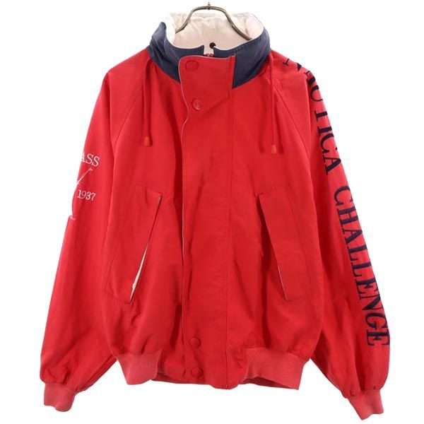 ノーティカ 90s オールド マウンテンパーカー M 赤系 NAUTICA