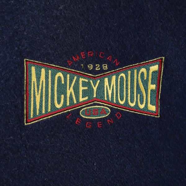 ミッキーマウス 80s 90s USA製 オールド バック刺繍 ウールブレンド スタジャン L ネイビー MICKEY MOUSE ブルゾン メンズ  231024｜au PAY マーケット