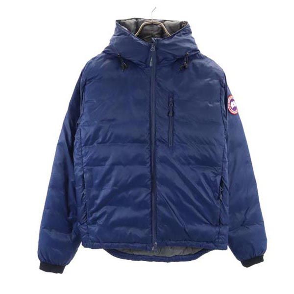 カナダグース ダウンジャケット S ブルー CANADA GOOSE フード メンズ