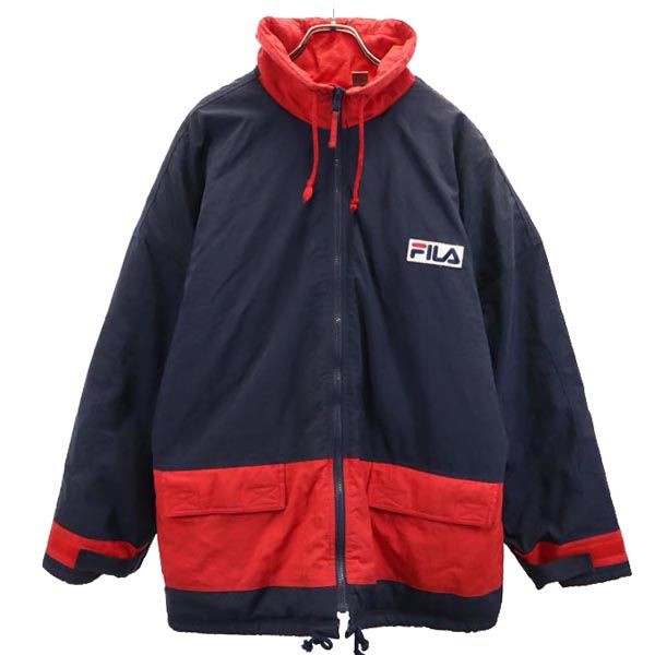 フィラ 90s オールド ナイロン 中綿ジャケット L ネイビー FILA メンズ