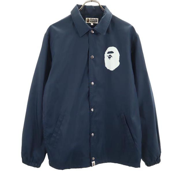 アベイシングエイプ コーチジャケット M ネイビー A BATHING APE