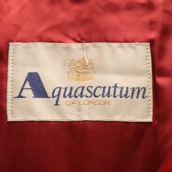 アクアスキュータム 日本製 トレンチコート 9 赤 Aquascutum 薄中綿入 