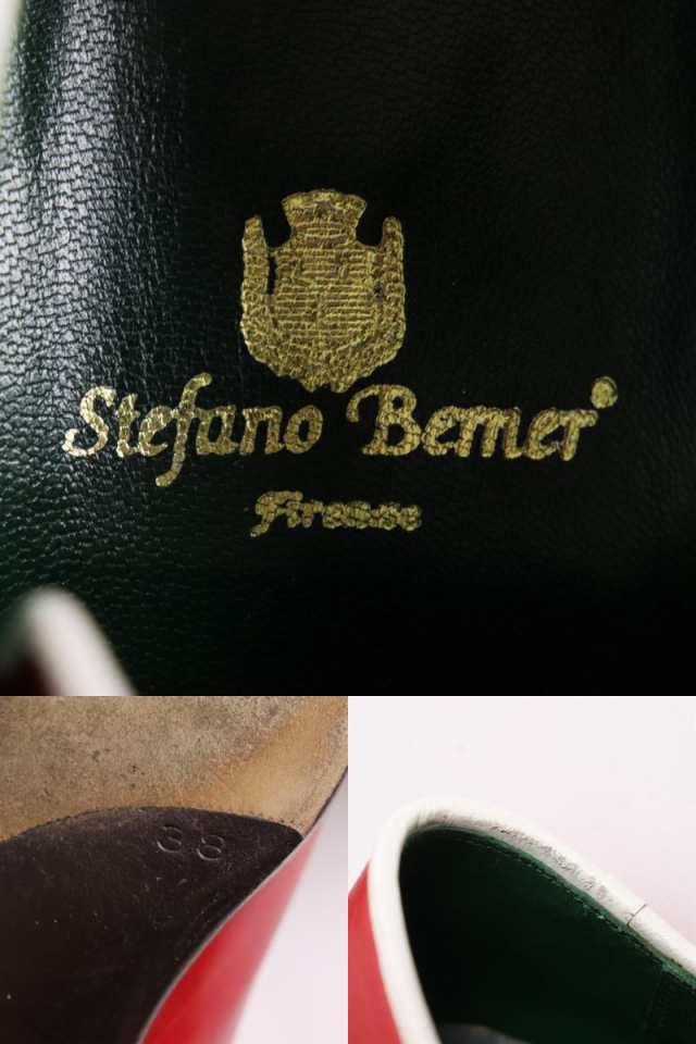 極美品□STEFANO BEMER ステファノ ベーメル 名作 サイドレース レザー