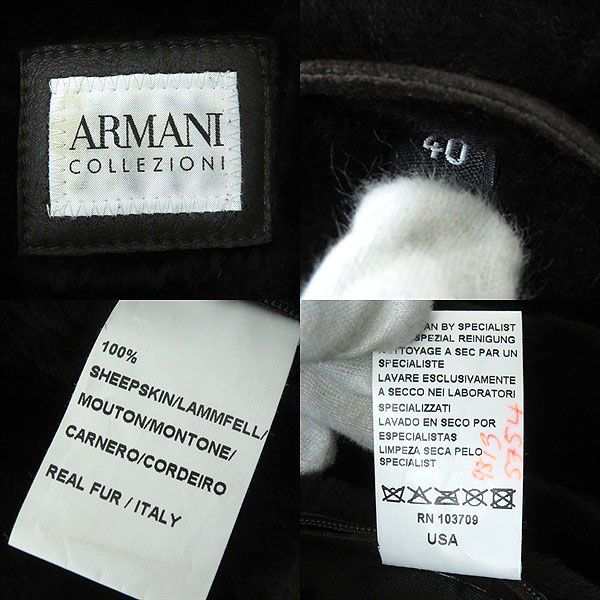 紺×赤 良品△ARMANI COLLEZIONI アルマーニコレツィオーニ ダブルZIP