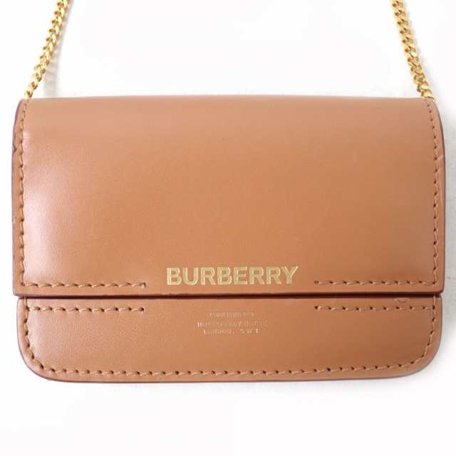 良品△BURBERRY バーバリー Horseferry Print Clutch Card Case ホース フェリー プリント クラッチ  カードケース レザー ミニ財布 茶色｜au PAY マーケット